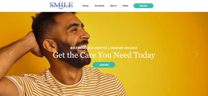 thiết kế website phòng khám nha khoa smile