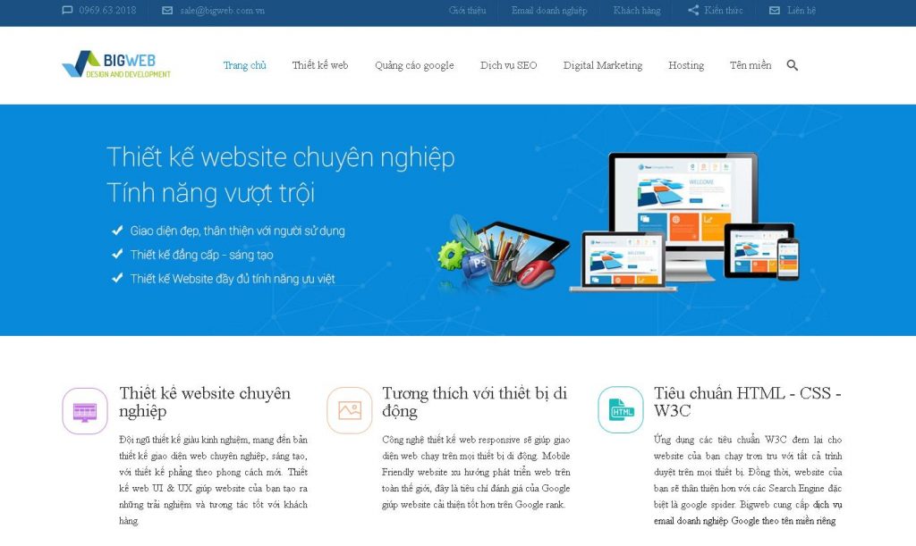 Công ty làm web bất động sản Bigweb