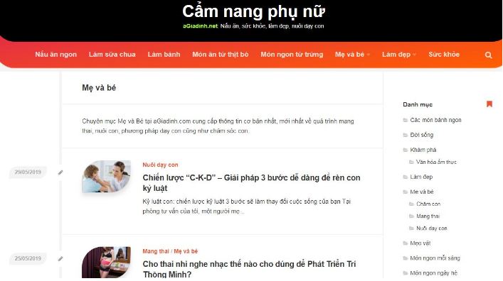 Agiadinh.net - cẩm nang phụ nữ nuôi con