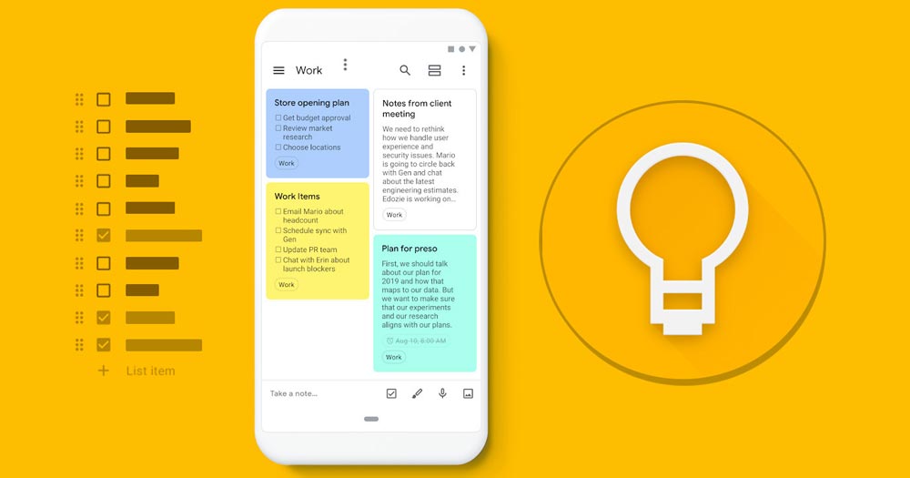 Google Keep- Công cụ quản lý công việc từ Google