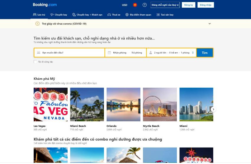 Booking.com - Trang web đặt phòng nổi tiếng hiện nay