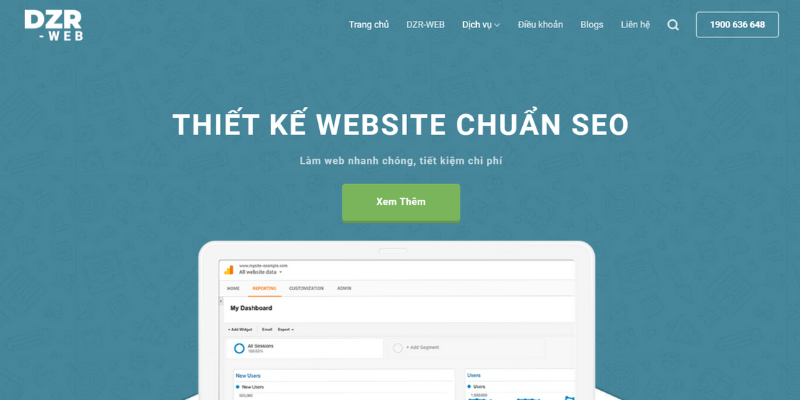 thiết kế website phòng khám nha khoa tại DZR Web