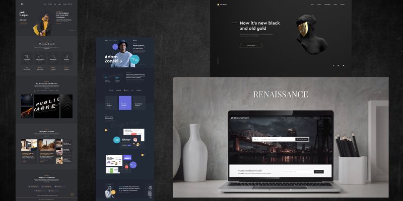 Thiết kế website có giao diện tối màu