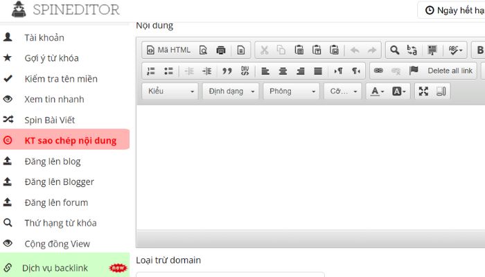 Công cụ kiểm tra thứ hạng từ khóa - Spineditor