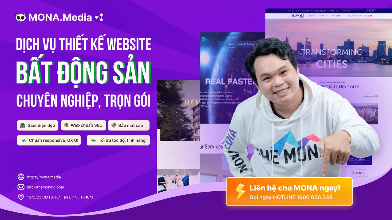 Công ty thiết kế website bất động sản chuẩn SEO MONA Media