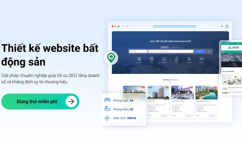 Đơn vị thiết kế web bất động sản Trí Phạm